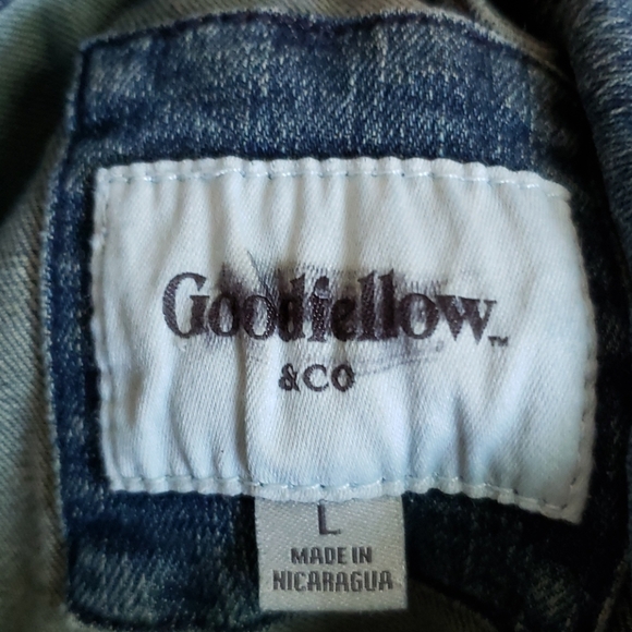 GOODFELLOW jean jacket size Large - Picture 7 of 8